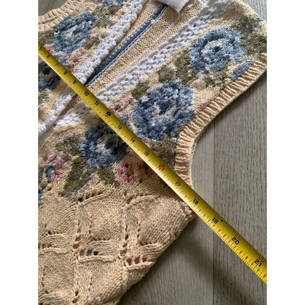 Marisa Christina classics y2k‎ boho cottagecore floral vest cardigan S granny - Picture 5 of 7